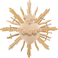 Sagrado Corazón de María con 7 espadas y aureola